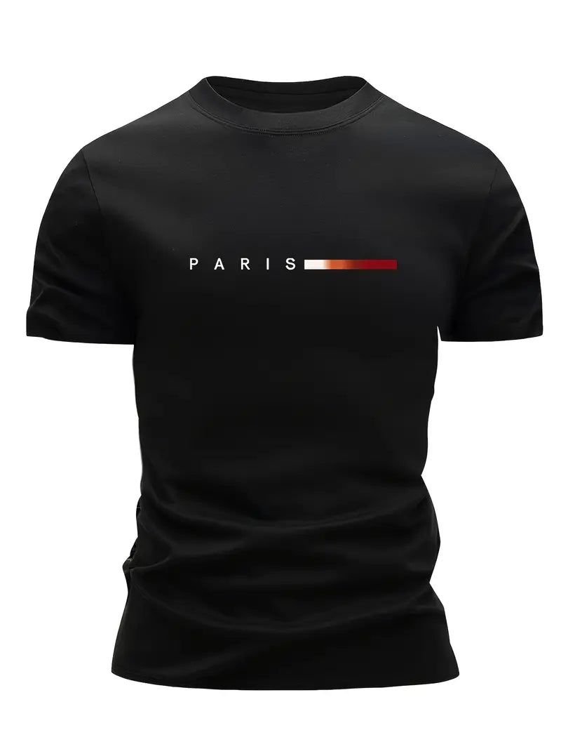 3-Pack Men’s Quick-Dry T-Shirts | Paris Print, Lightweight, Breathable