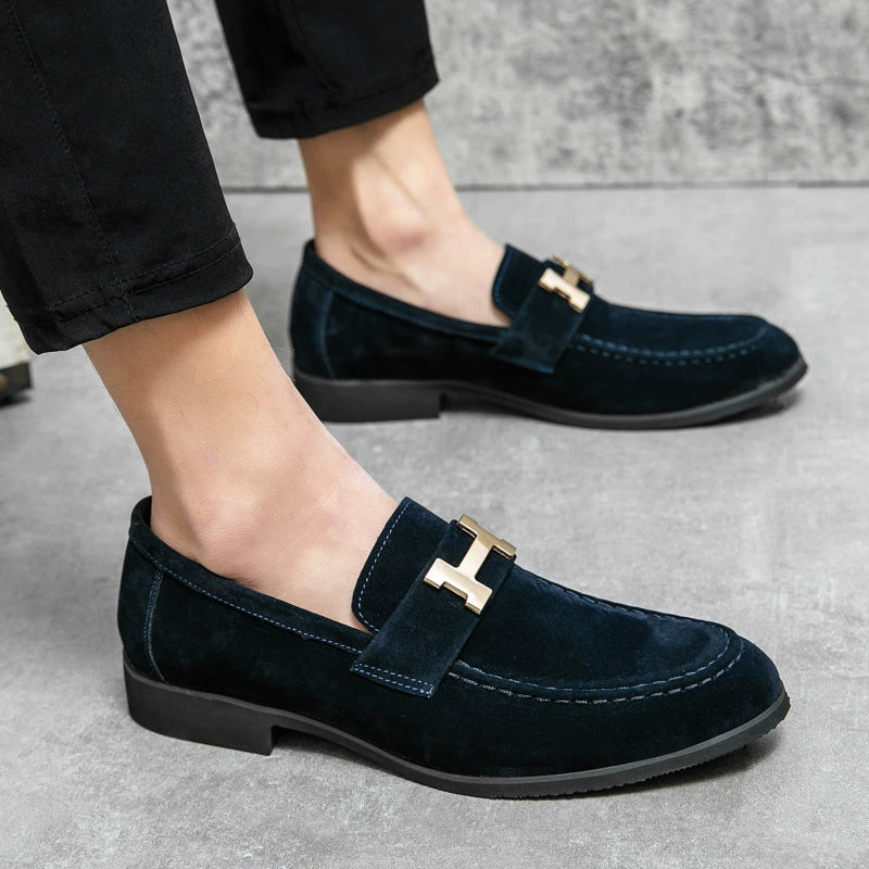 Hermès Signature Suede Loafers with Iconic Hardware