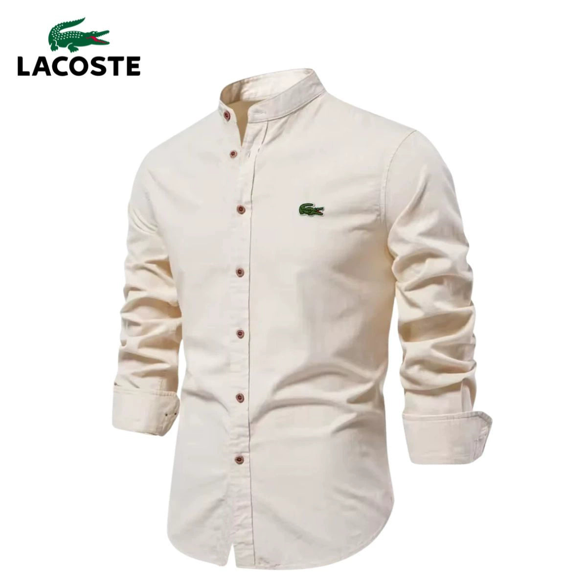 Lacost – Men’s Mandarin Collar Dress Shirt