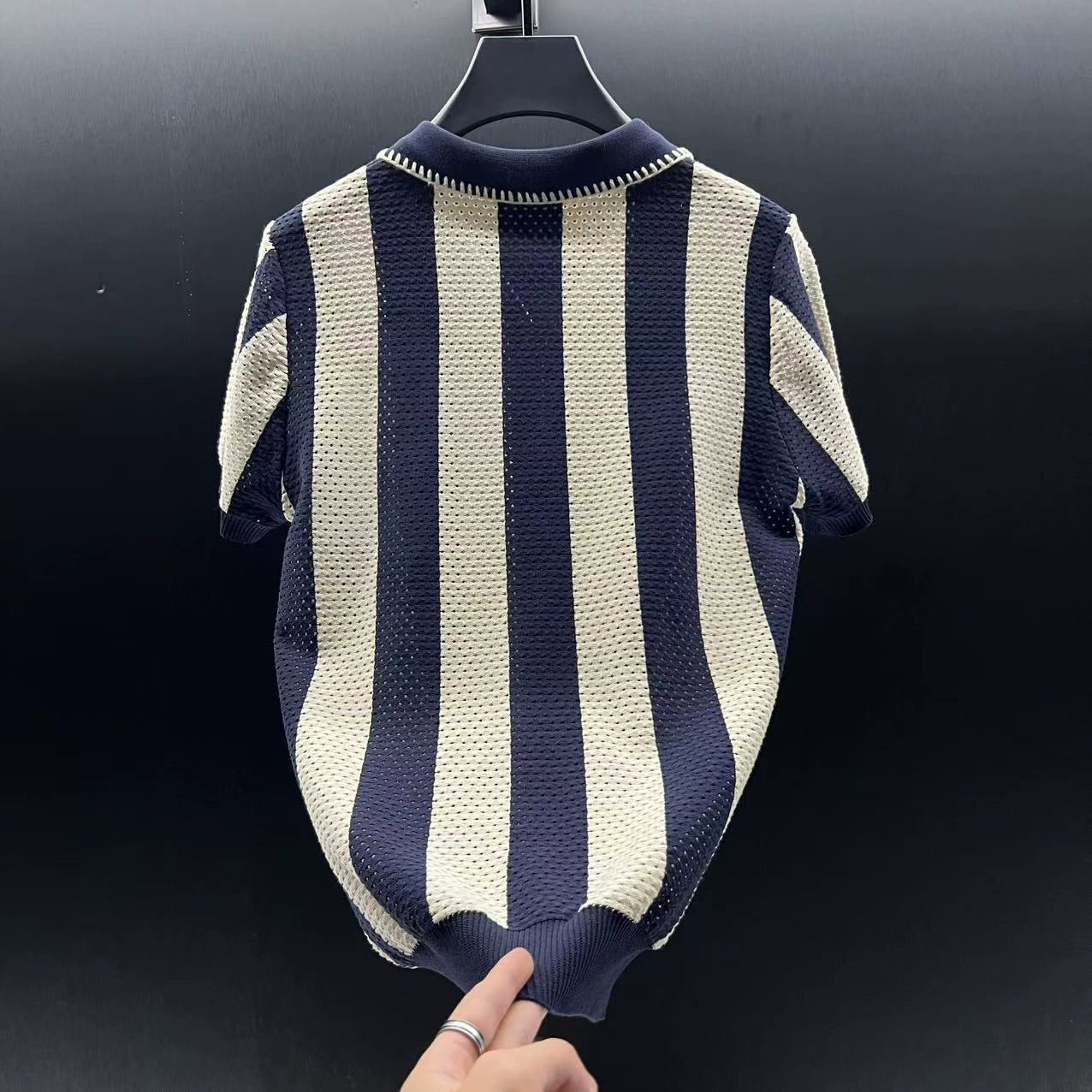 Luxury Half-Zip Polo Shirt β Modern Fit, Short Sleeve