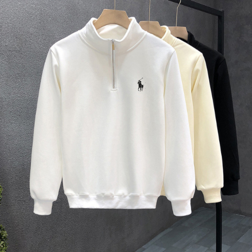 Men’s Classic Quarter-Zip Polo Sweatshirt – Premium Cotton Blend