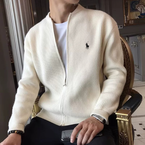POLO Ribbed Zip-Up Cardigan - Perfect for Summer