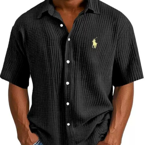 Ralph Lauren Textured Cotton Short Sleeve Shirt – Classic Fit