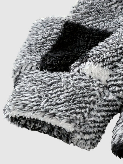 Men's Classic Plaid Fleece Hooded Pocket Sweatshirt