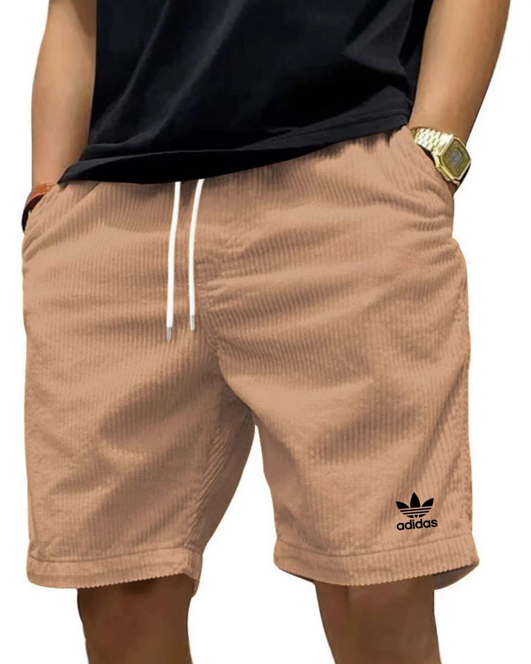 Adidas™ – Corduroy Casual Shorts