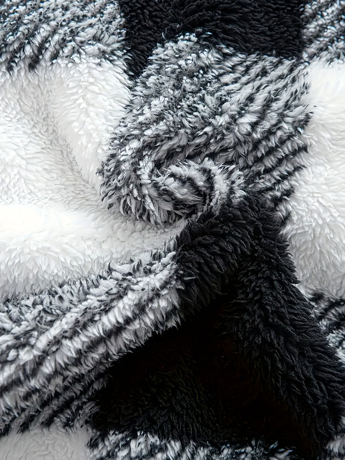 Men's soft checked fleece hoodie