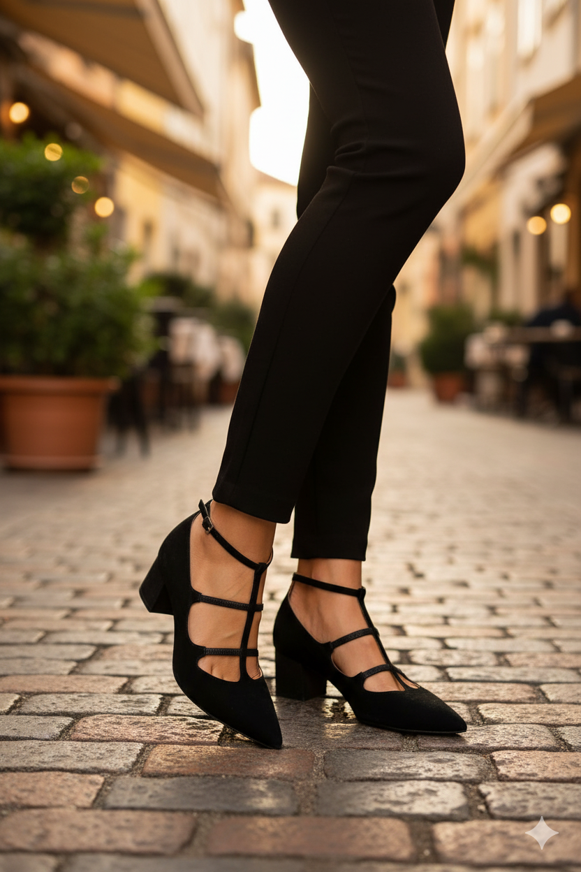Deborah | Strappy Pointed Flats