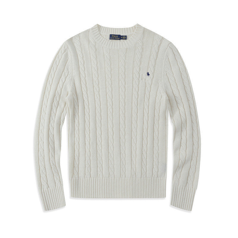 ᏒⅬ® Women Cable-Knit Cotton Crewneck Jumper