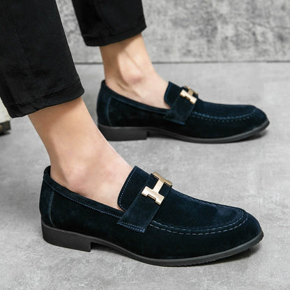 Hermès Signature Suede Loafers with Iconic Hardware