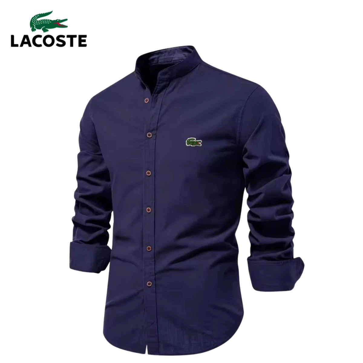 Lacost – Men’s Mandarin Collar Dress Shirt