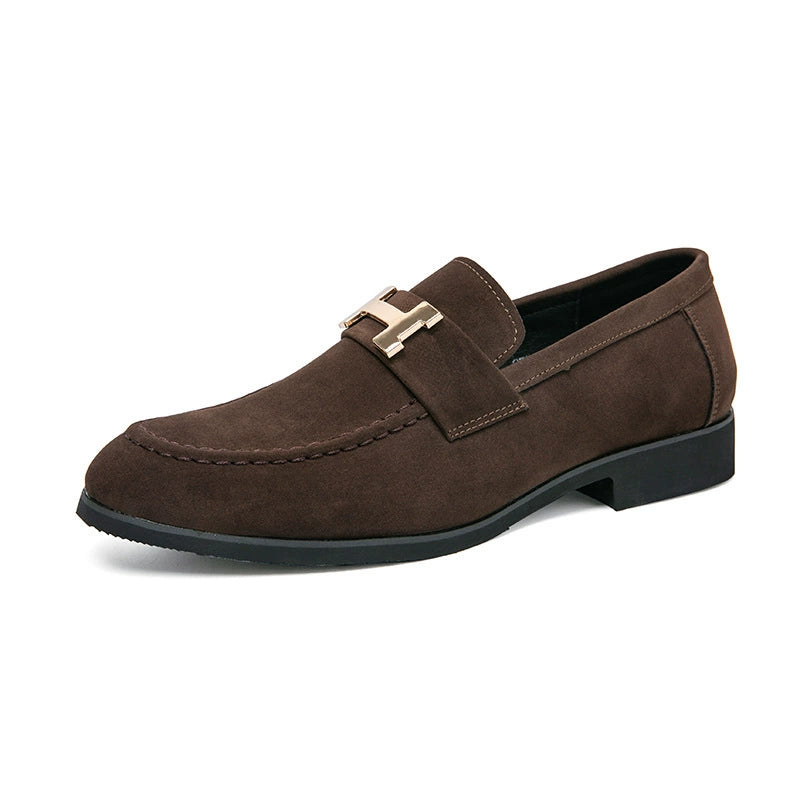 Hermès Signature Suede Loafers with Iconic Hardware
