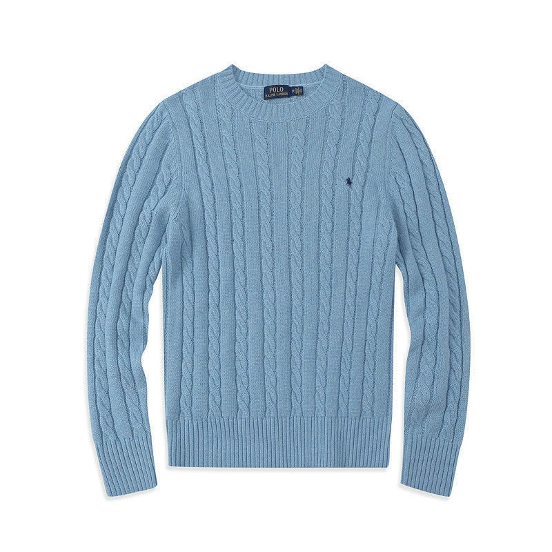 ᏒⅬ® Women Cable-Knit Cotton Crewneck Jumper