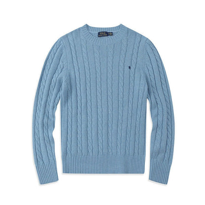 ᏒⅬ® Women Cable-Knit Cotton Crewneck Jumper