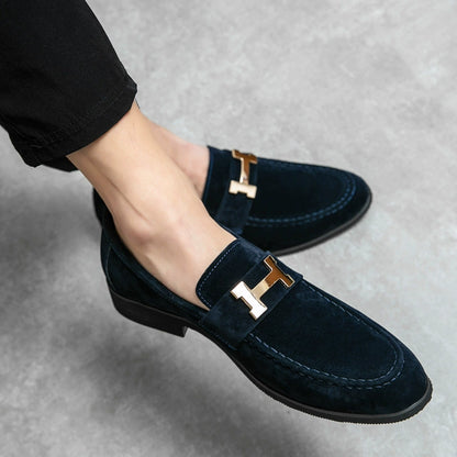 Hermès Signature Suede Loafers with Iconic Hardware