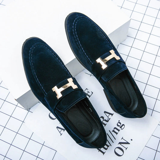 Hermès Signature Suede Loafers with Iconic Hardware