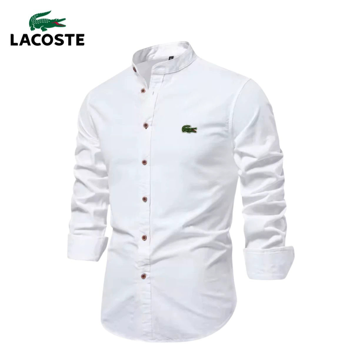 Lacost – Men’s Mandarin Collar Dress Shirt