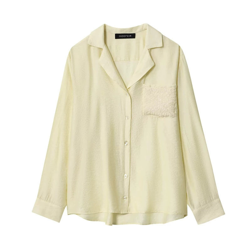 Elegant Loose-Fit Autumn Shirt – Women’s Chic Office & Casual Travel Top