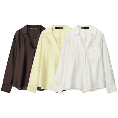 Elegant Loose-Fit Autumn Shirt – Women’s Chic Office & Casual Travel Top