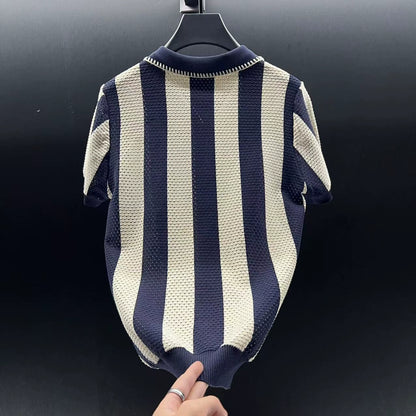 Luxury Half-Zip Polo Shirt – Modern Fit, Short Sleeve