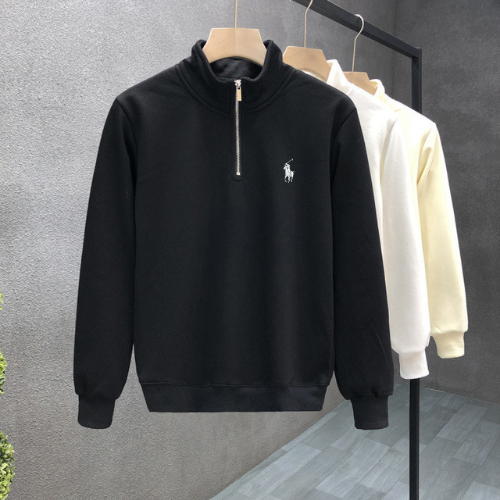 Men’s Classic Quarter-Zip Polo Sweatshirt – Premium Cotton Blend