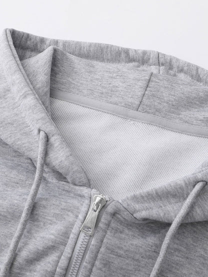 Basic Relax Fit Zip Hoodie
