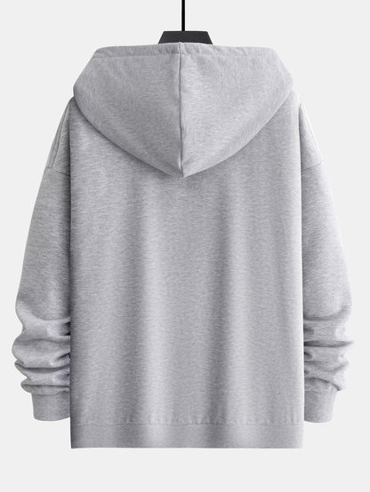 Basic Relax Fit Zip Hoodie