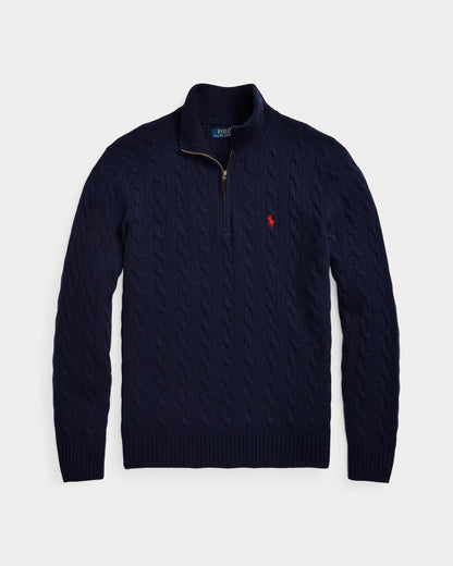 ᏒⅬ® Pullover aus Wolle und Kaschmir mit Zopfmuster