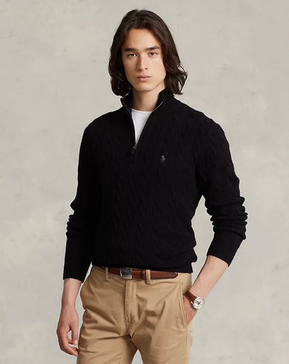 ᏒⅬ® Pullover aus Wolle und Kaschmir mit Zopfmuster