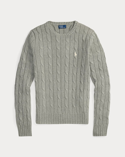 ᏒⅬ® Women Cable-Knit Cotton Crewneck Jumper