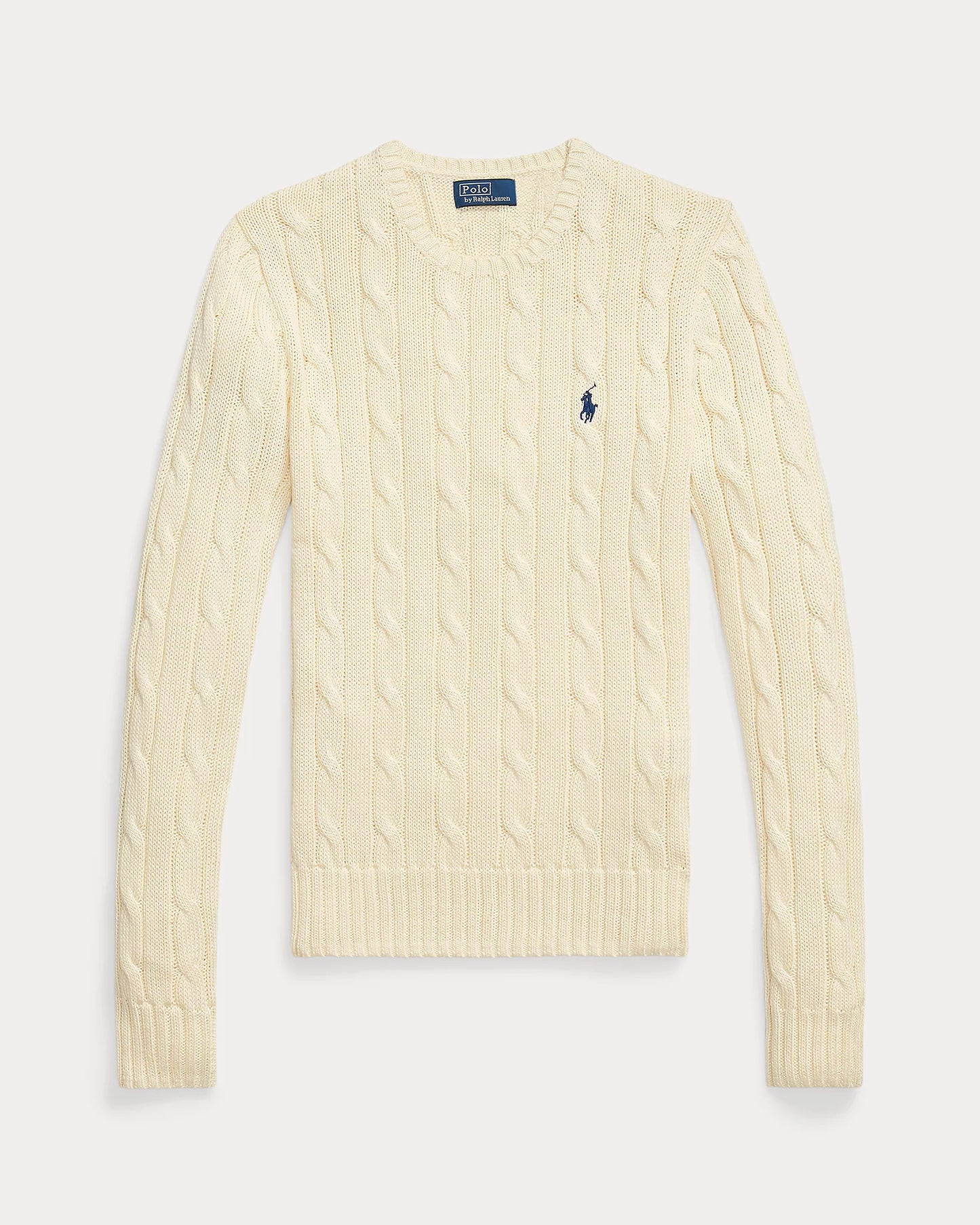 ᏒⅬ® Women Cable-Knit Cotton Crewneck Jumper