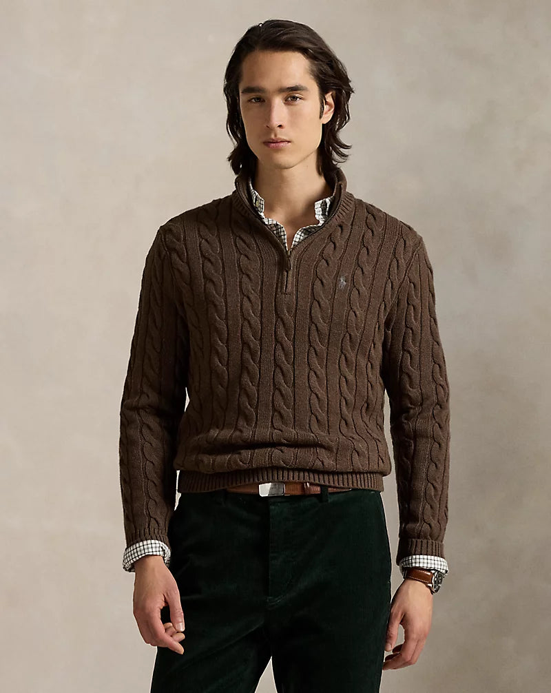 ᏒⅬ® Pullover aus Wolle und Kaschmir mit Zopfmuster